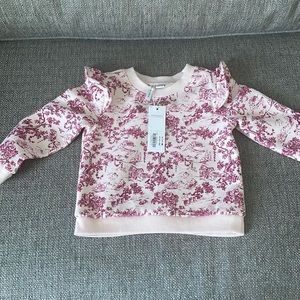 Janie and Jack Etoile Ruffle Sweatshirt NWT 18-24 months